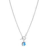 Palladium Enamel Helios Cheval Necklace Camaïeu De Bleu