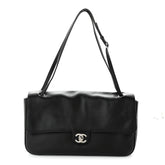 Grained Calfskin Small Souplissimo Maxi Flap Black