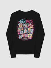 KPop Demon Hunters Kids Long Sleeve Shirt Saja Boys Soda Pop! Scribbles