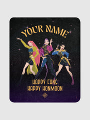 KPop Demon Hunters Happy Fans Happy Honmoon Personalized Sherpa Blanket