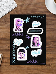 KPop Demon Hunters Sticker Sheet World Tour