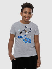 KPop Demon Hunters Kids T-Shirt Sussie and Derpy Tiger Sticker Inspired