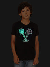 KPop Demon Hunters HUNTR/X & SAJA BOYS Light Sticks Glow in the Dark Kids T-Shirt