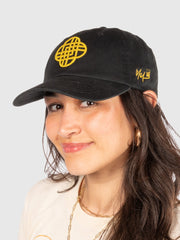 KPop Demon Hunters Gold Embroidered Adult Dad Hat HUNTR/X Logo & Mira Signature