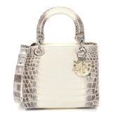 Niloticus Crocodile Himalaya Medium Lady Dior Latte