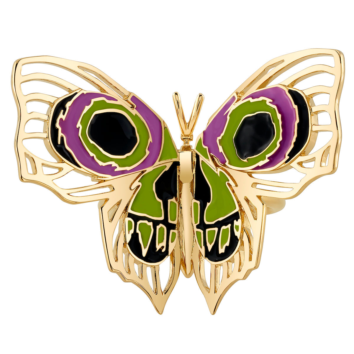 League of Legends X RockLove ARCANE Jinx Butterfly Ring Jewelry decoration