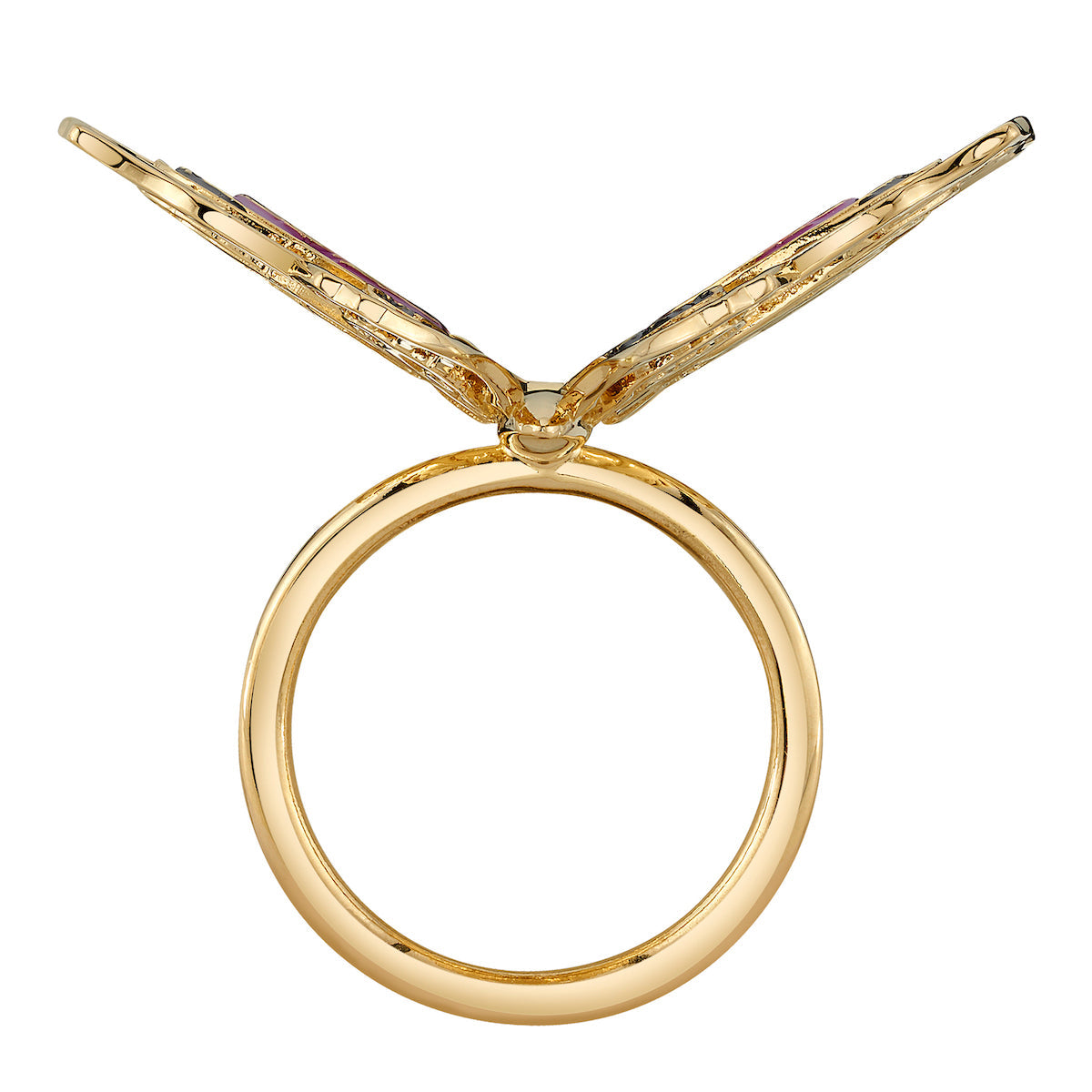 League of Legends X RockLove ARCANE Jinx Butterfly Ring Jewelry decoration