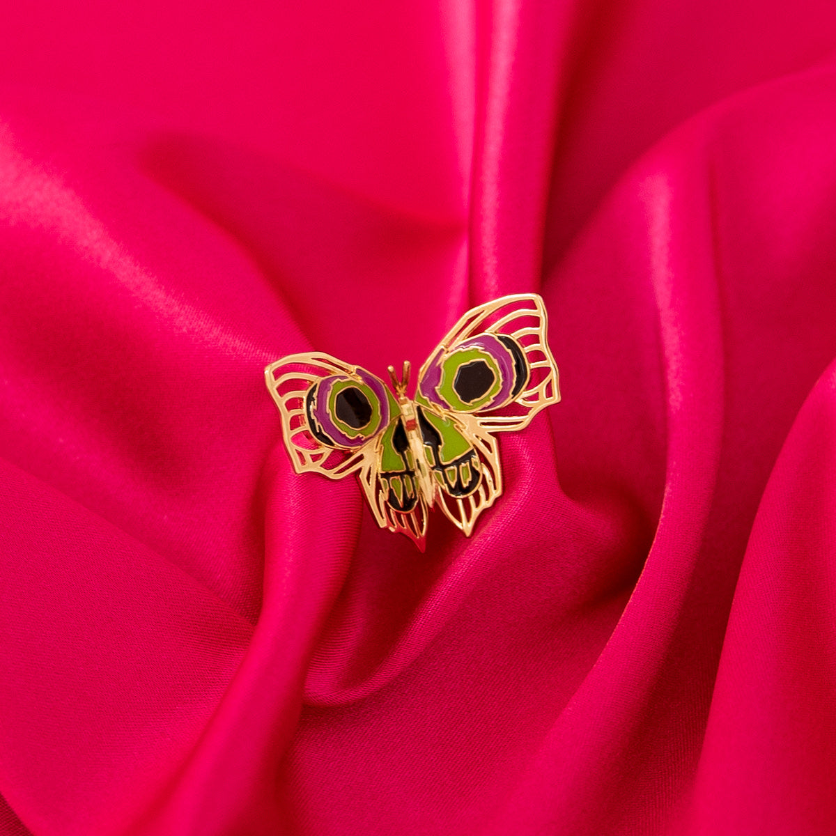 League of Legends X RockLove ARCANE Jinx Butterfly Ring Jewelry decoration