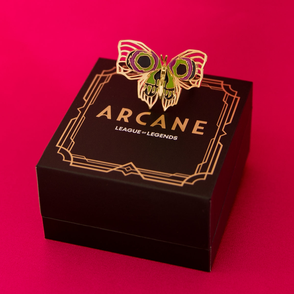League of Legends X RockLove ARCANE Jinx Butterfly Ring Jewelry decoration