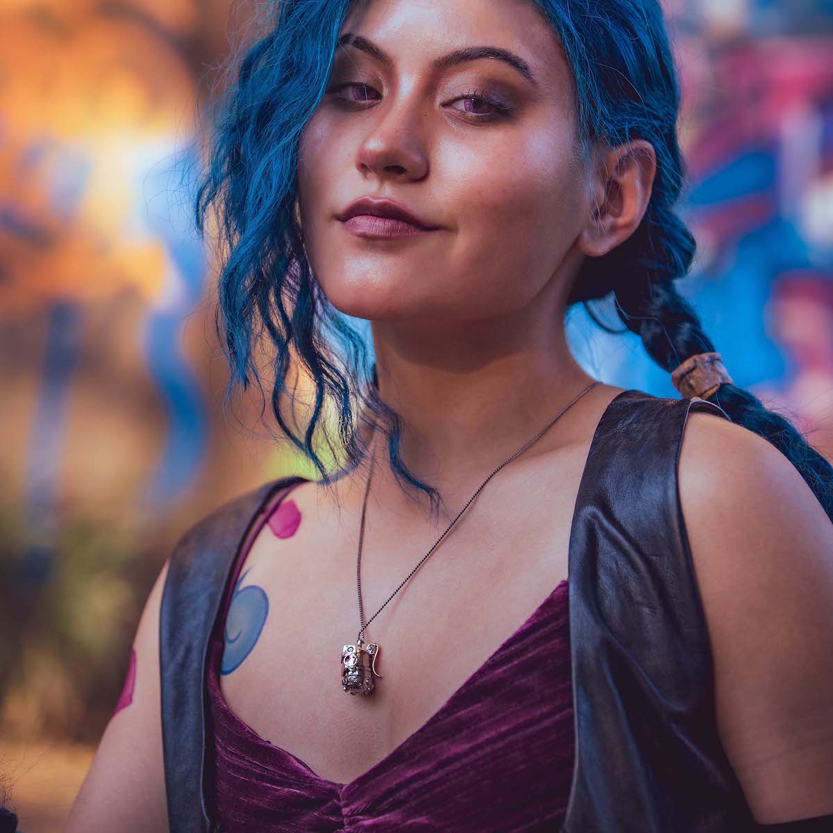 League of Legends X RockLove ARCANE Articulated Jinx Chomper Pendant Jewelry decoration