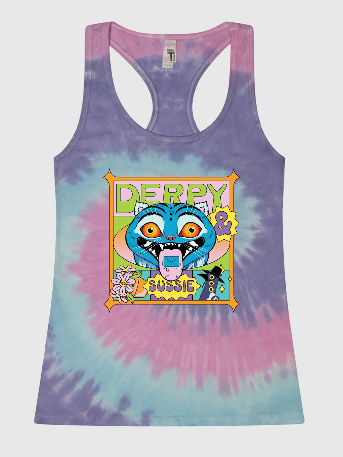 KPop Demon Hunters Women's Tie-Dye Tank Top Derpy & Sussie Summer Vibes