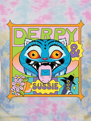 KPop Demon Hunters Youth Tie-Dye T-Shirt Derpy & Sussie Summer Vibes
