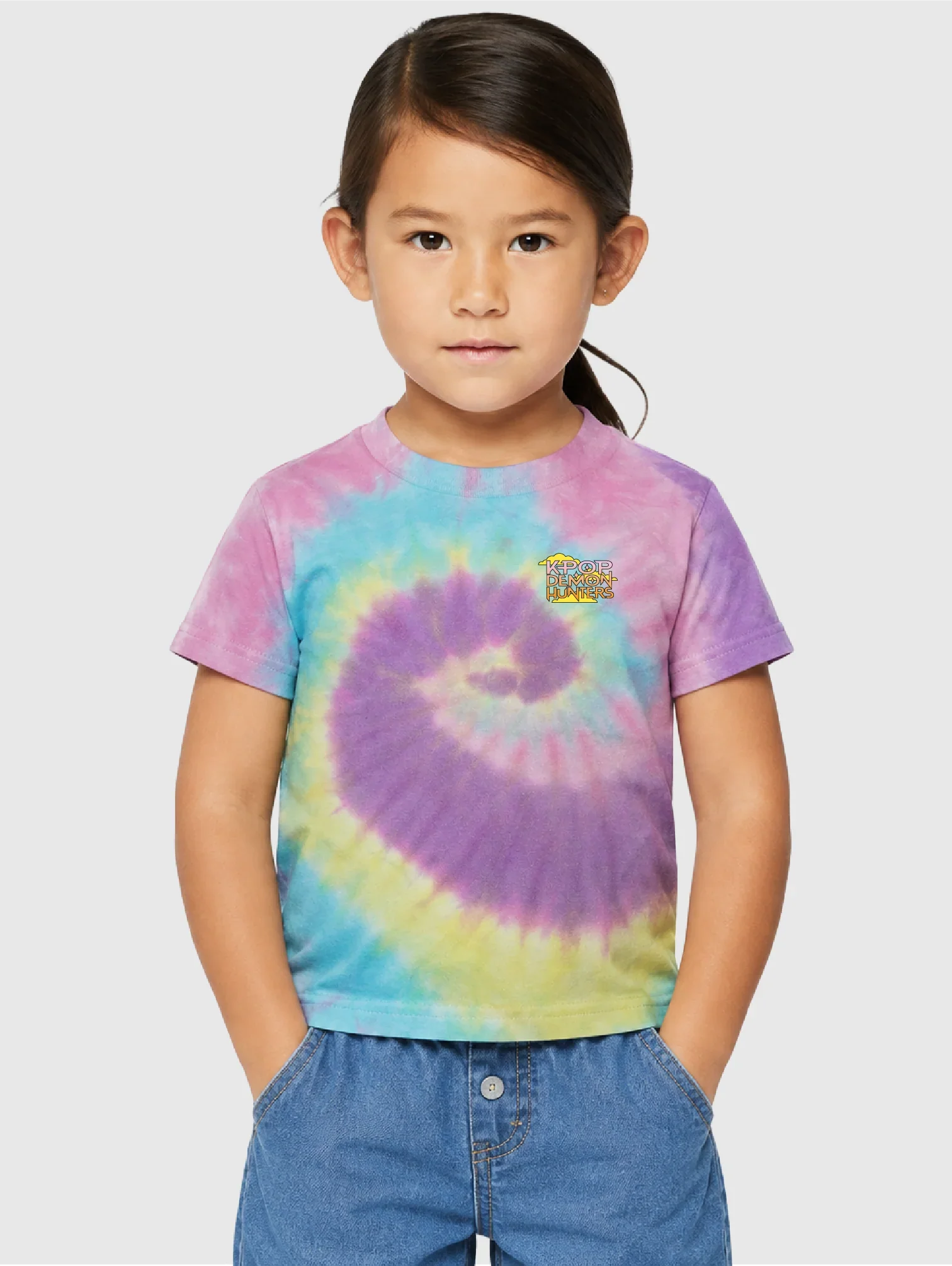 KPop Demon Hunters Toddler Tie-Dye T-Shirt HUNTR/X Summer Festival