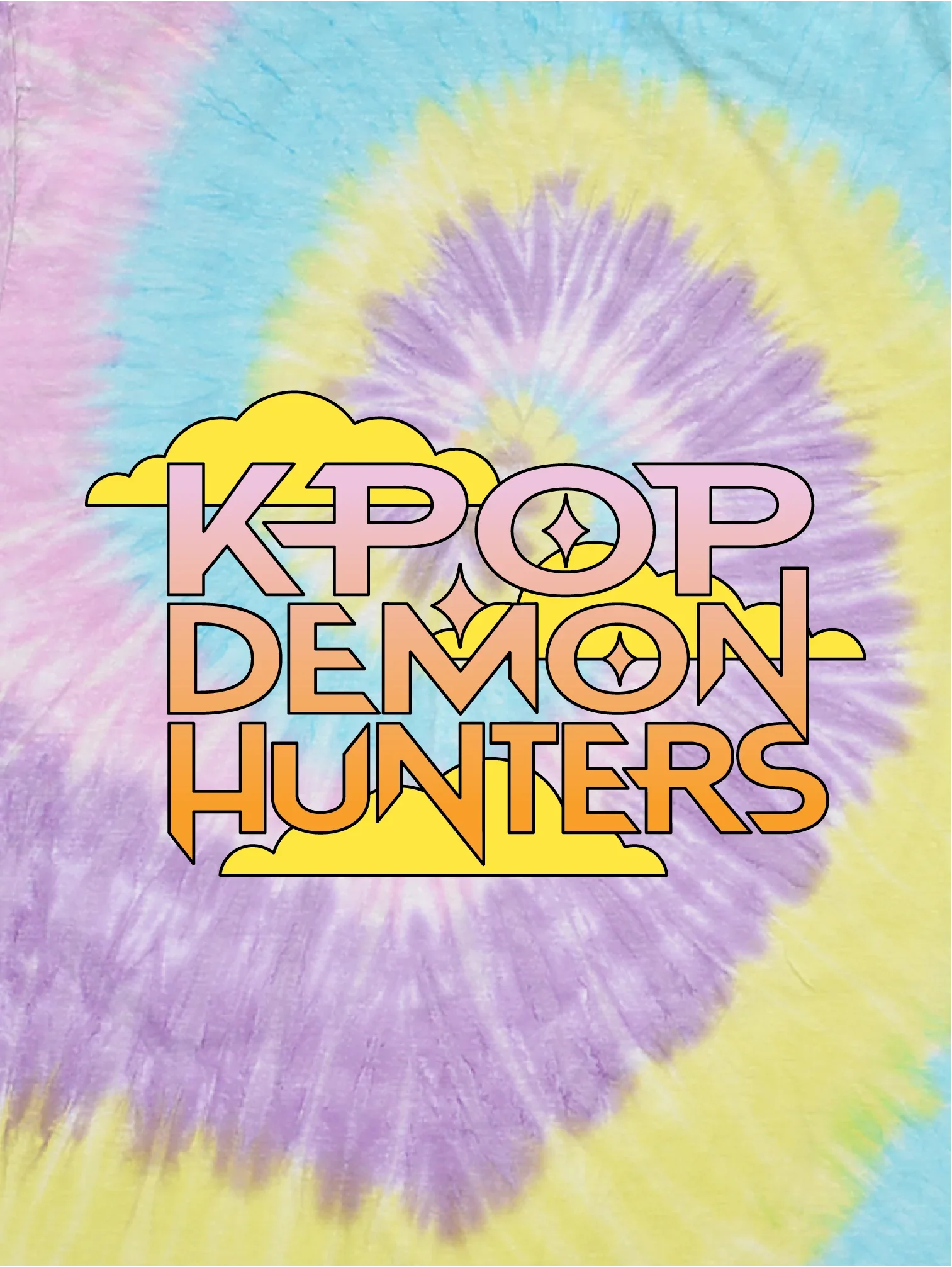 KPop Demon Hunters Youth Tie-Dye T-Shirt HUNTR/X Summer Festival