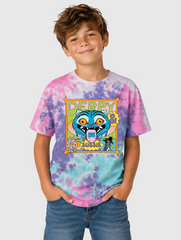 KPop Demon Hunters Youth Tie-Dye T-Shirt Derpy & Sussie Summer Time