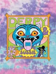 KPop Demon Hunters Youth Tie-Dye T-Shirt Derpy & Sussie Summer Time