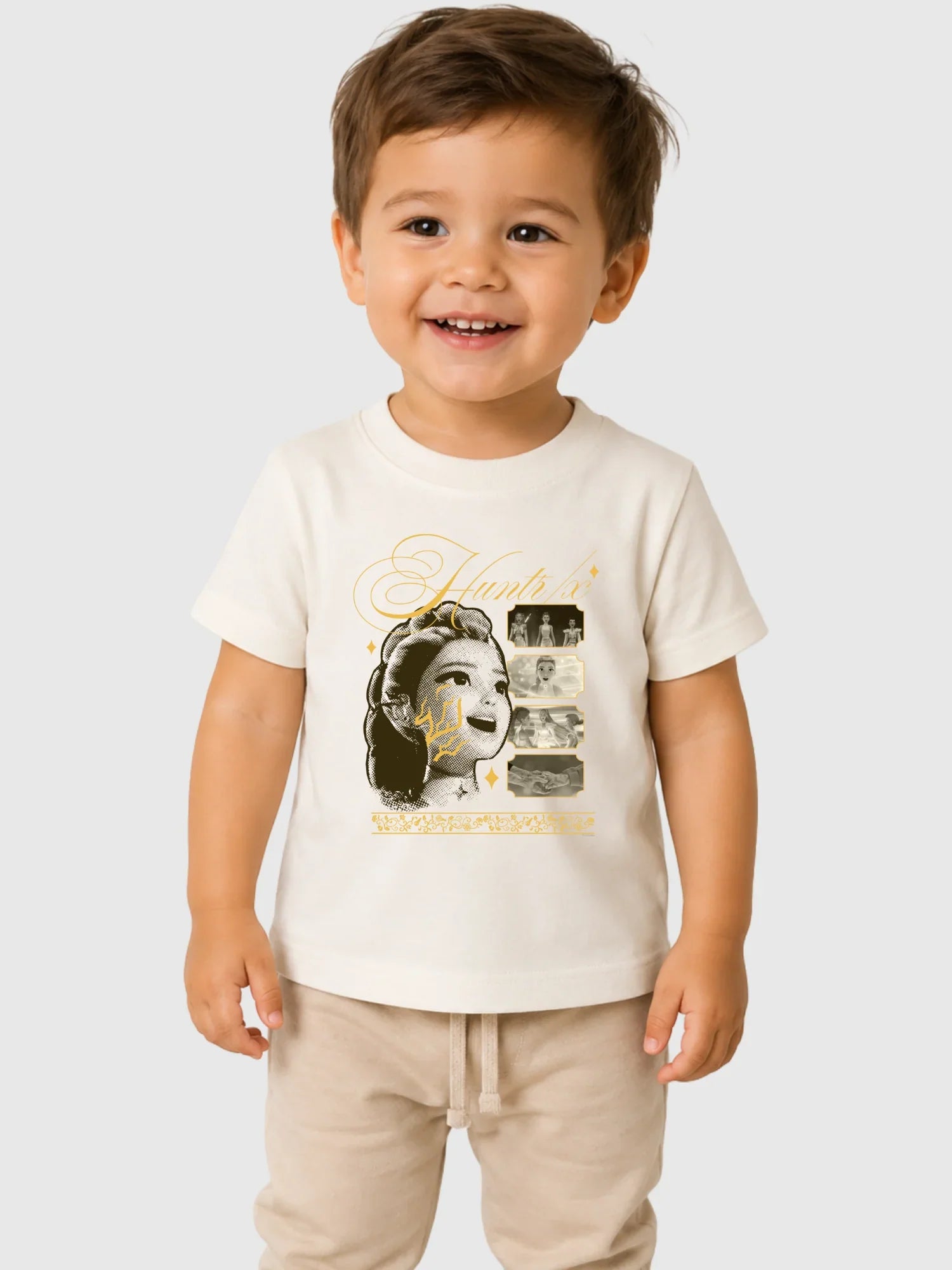 KPop Demon Hunters Liquid Gold Puff Toddler T-Shirt HUNTR/X Demon Patterns
