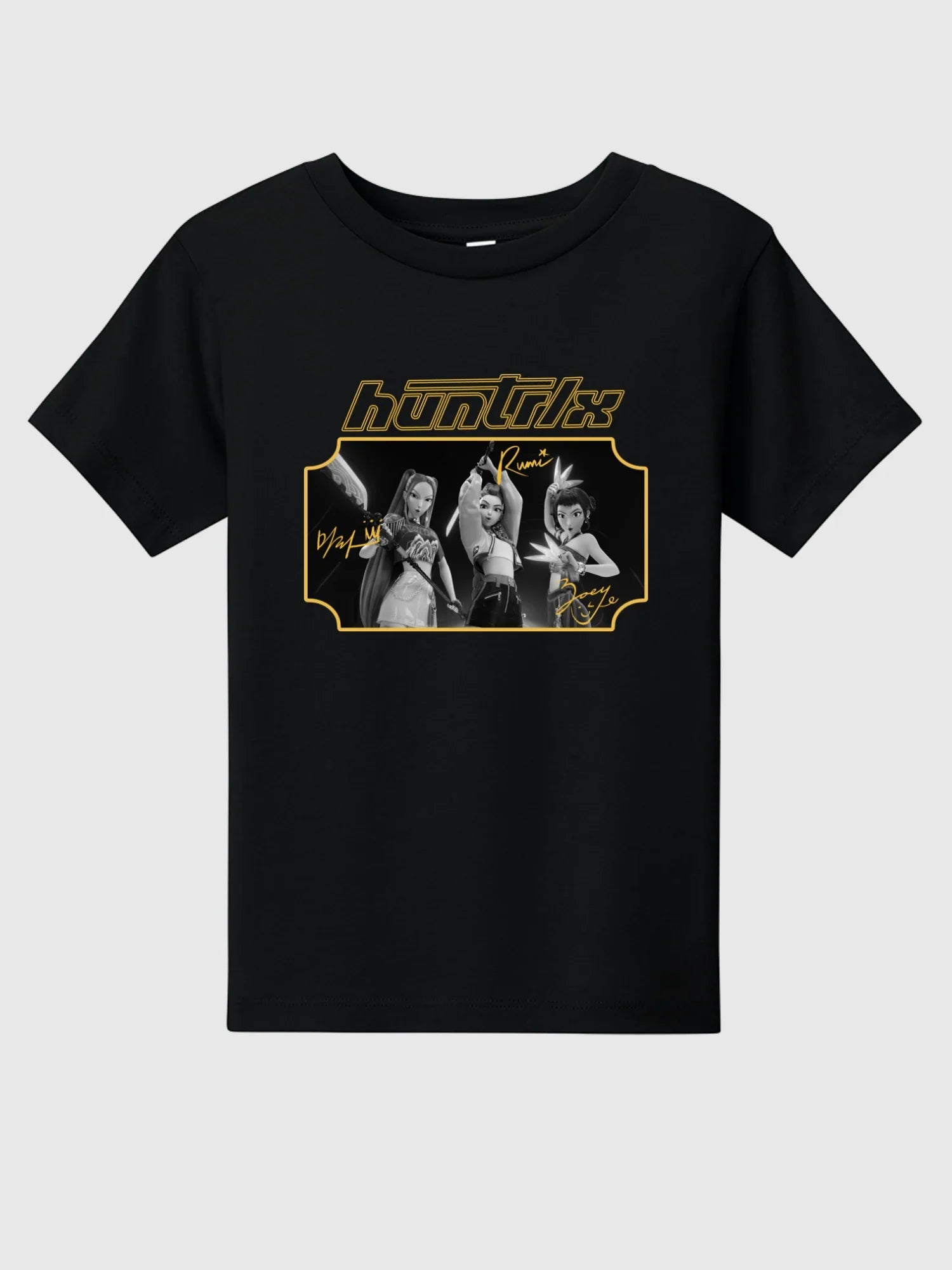 KPop Demon Hunters Gold Foil Toddler T-Shirt HUNTR/X Signatures