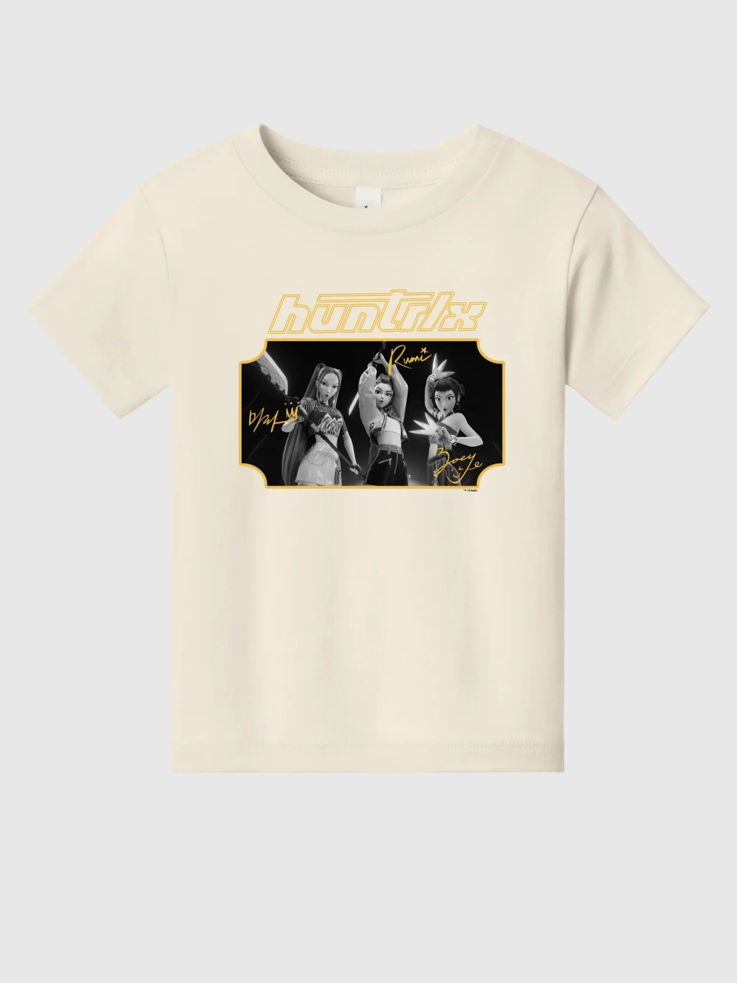 KPop Demon Hunters Gold Foil Toddler T-Shirt HUNTR/X Signatures