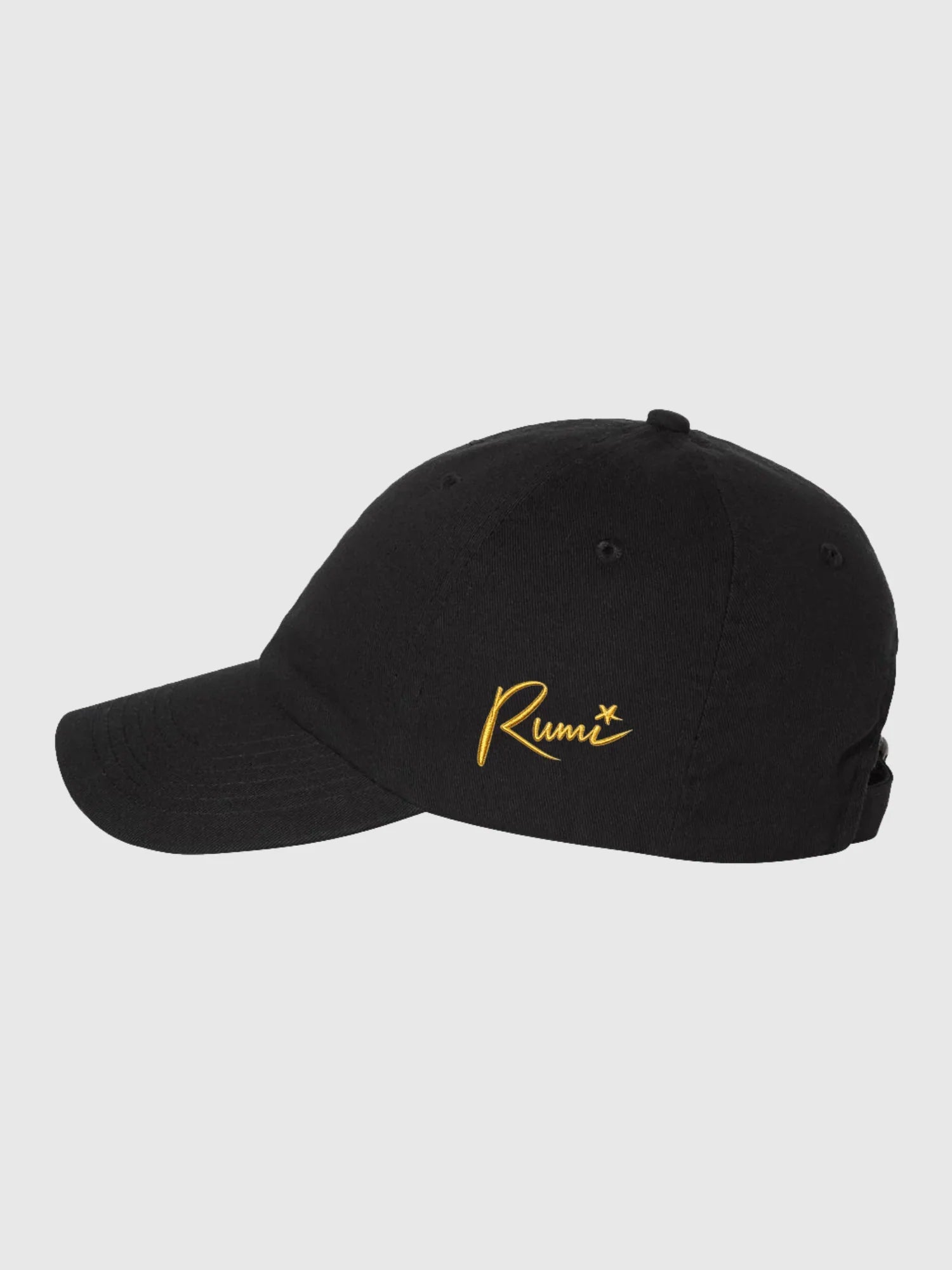 KPop Demon Hunters Gold Embroidered Youth Hat HUNTR/X Logo & Rumi Signature