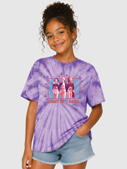 KPop Demon Hunters Youth Tie-Dye T-Shirt HUNTR/X Light Up the Dark