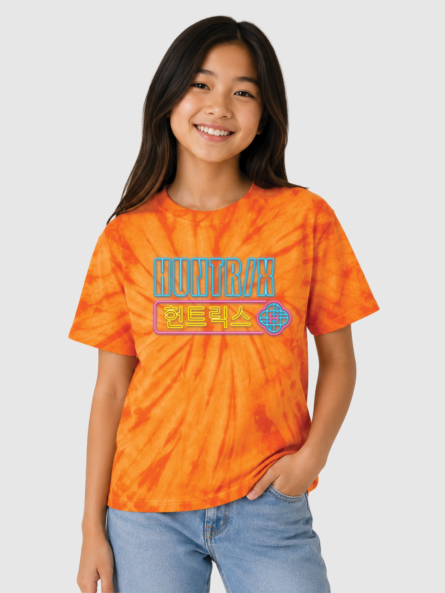 KPop Demon Hunters Youth Tie-Dye T-Shirt HUNTR/X Summer Nights
