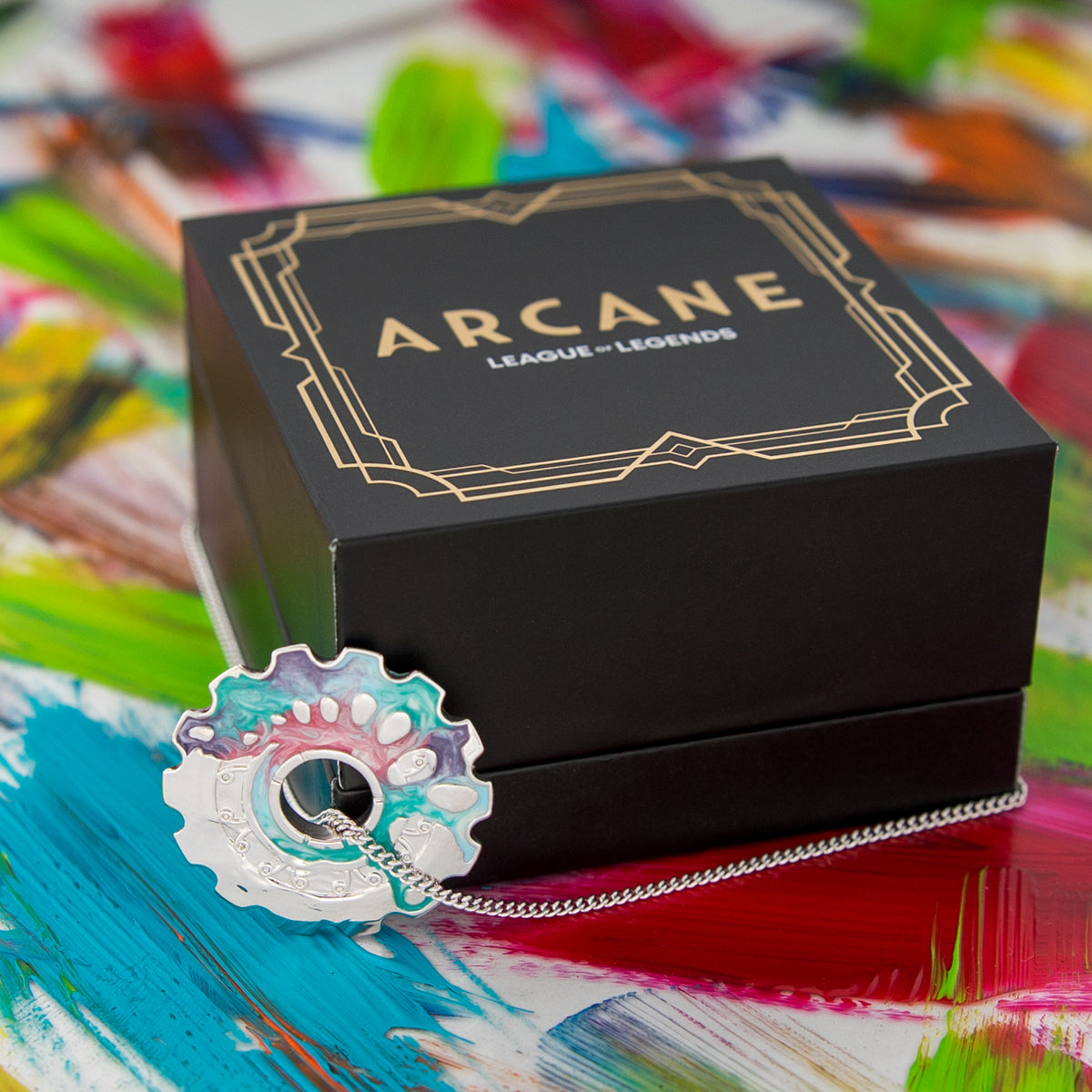 League of Legends X RockLove ARCANE Jayce and Viktor Cog Necklace Jewelry decoration