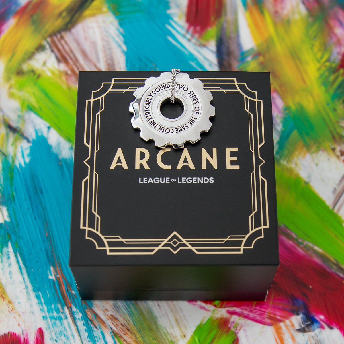 League of Legends X RockLove ARCANE Jayce and Viktor Cog Necklace Jewelry decoration