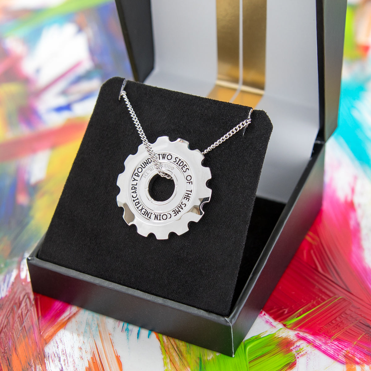 League of Legends X RockLove ARCANE Jayce and Viktor Cog Necklace Jewelry decoration