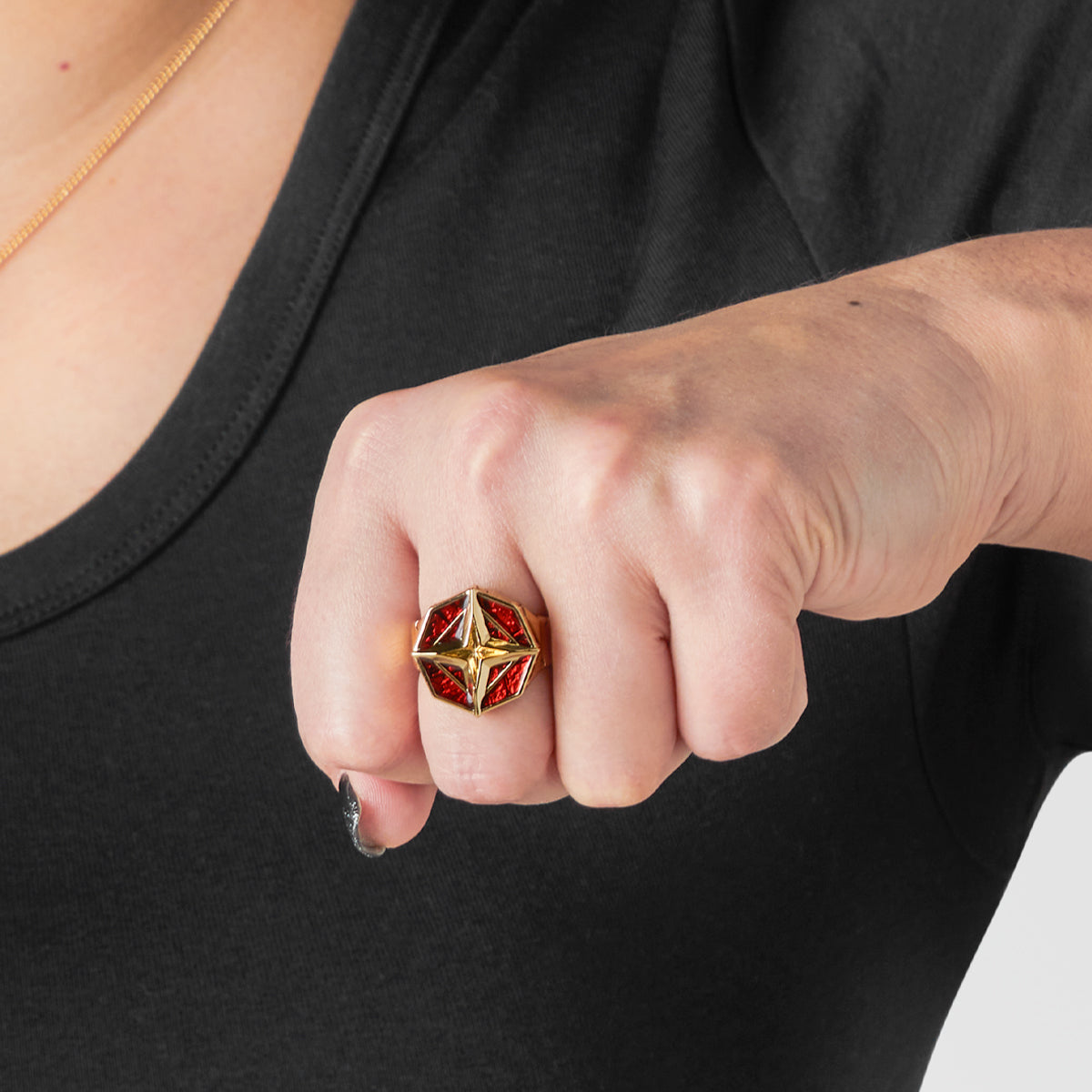 League of Legends X RockLove ARCANE Ambessa Ring Jewelry decoration