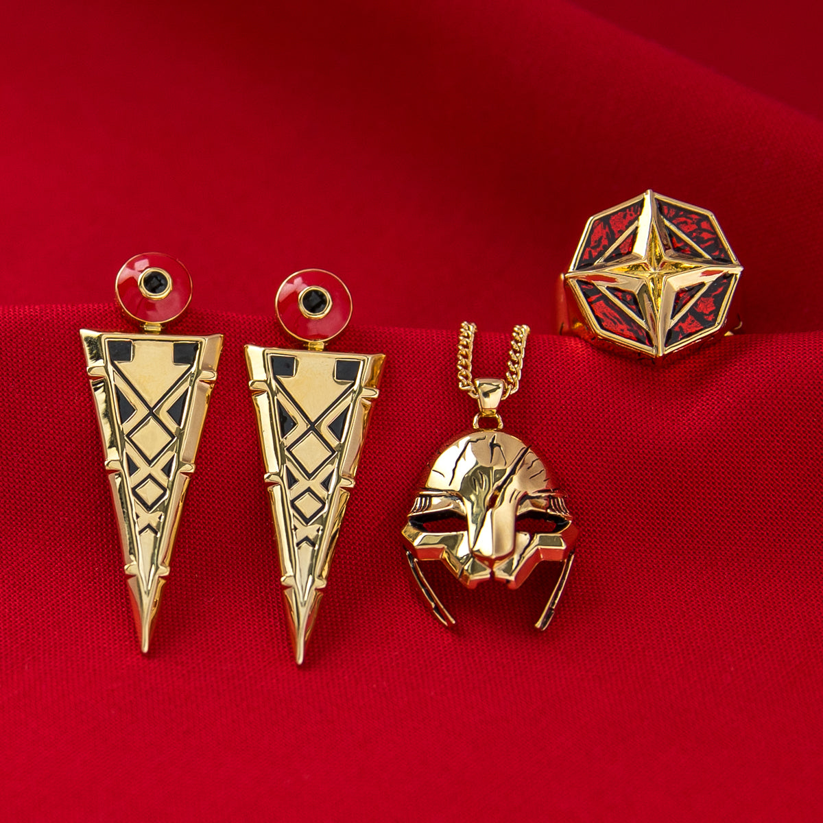 League of Legends X RockLove ARCANE Ambessa Earrings Jewelry decoration