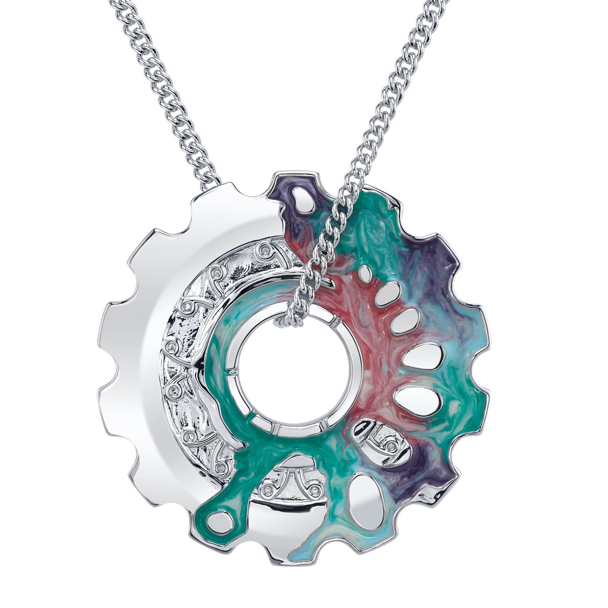 League of Legends X RockLove ARCANE Jayce and Viktor Cog Necklace Jewelry decoration