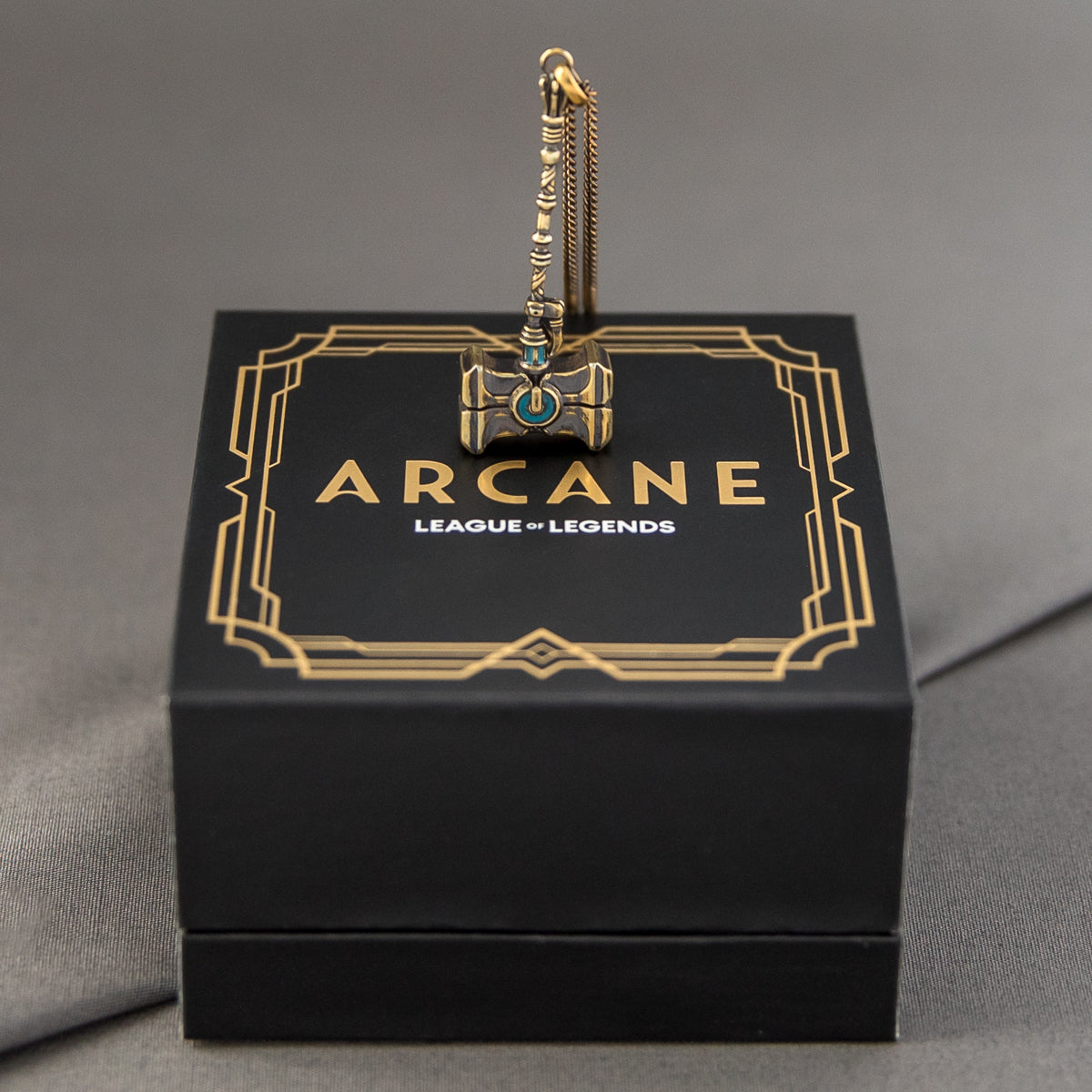 League of Legends X RockLove ARCANE Jayce Mercury Hammer Necklace Jewelry decoration