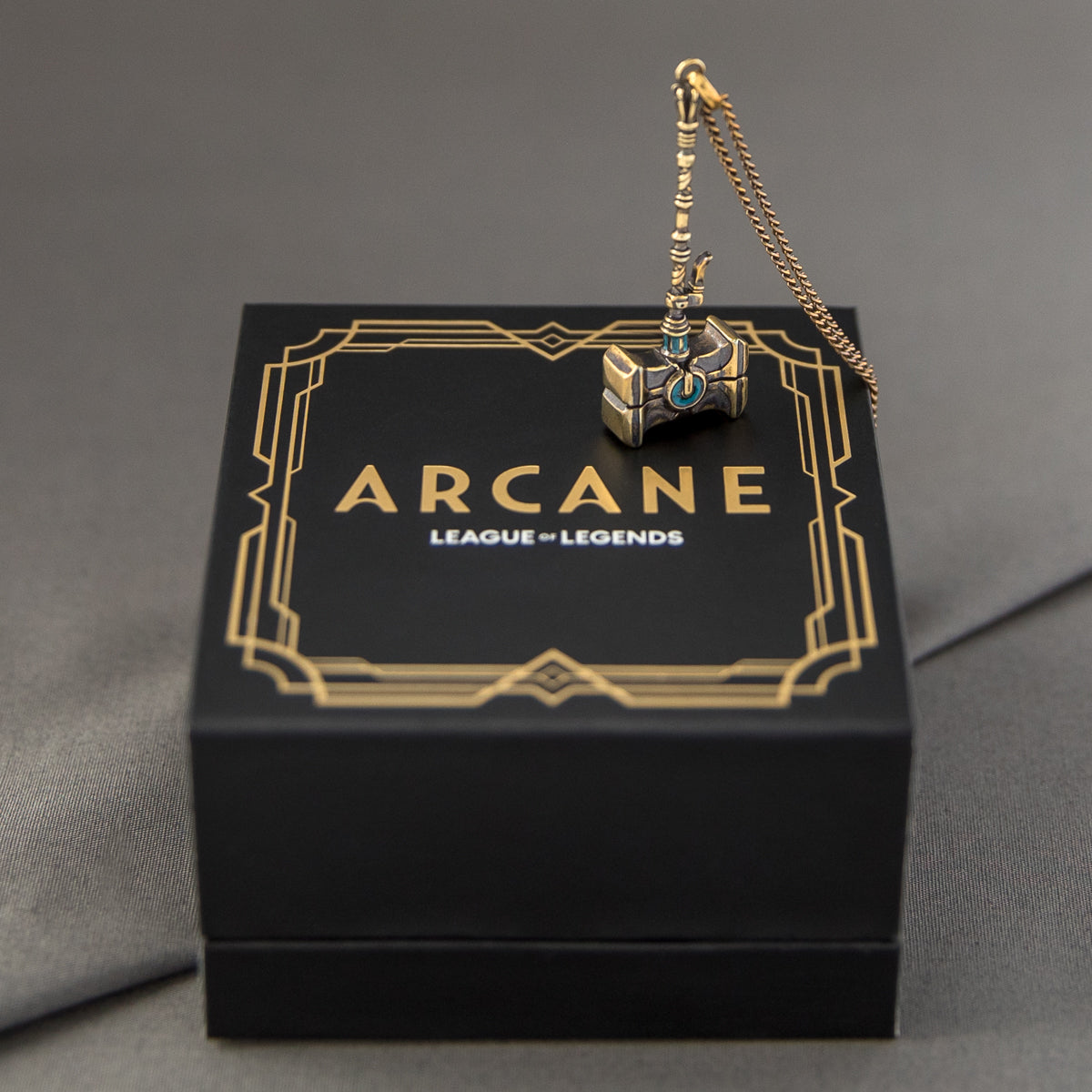 League of Legends X RockLove ARCANE Jayce Mercury Hammer Necklace Jewelry decoration