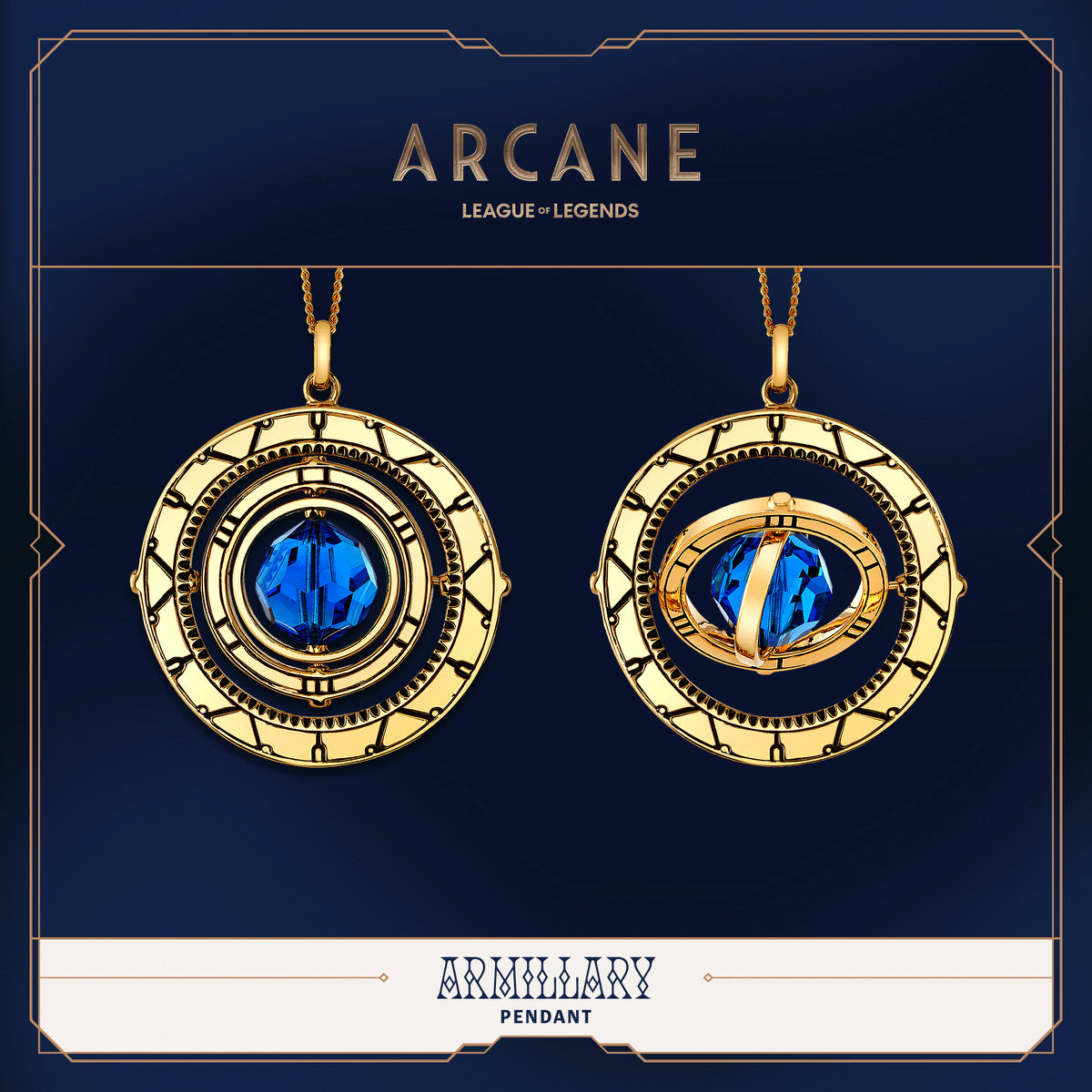 League of Legends X RockLove ARCANE Spinning Armillary Pendant Jewelry decoration