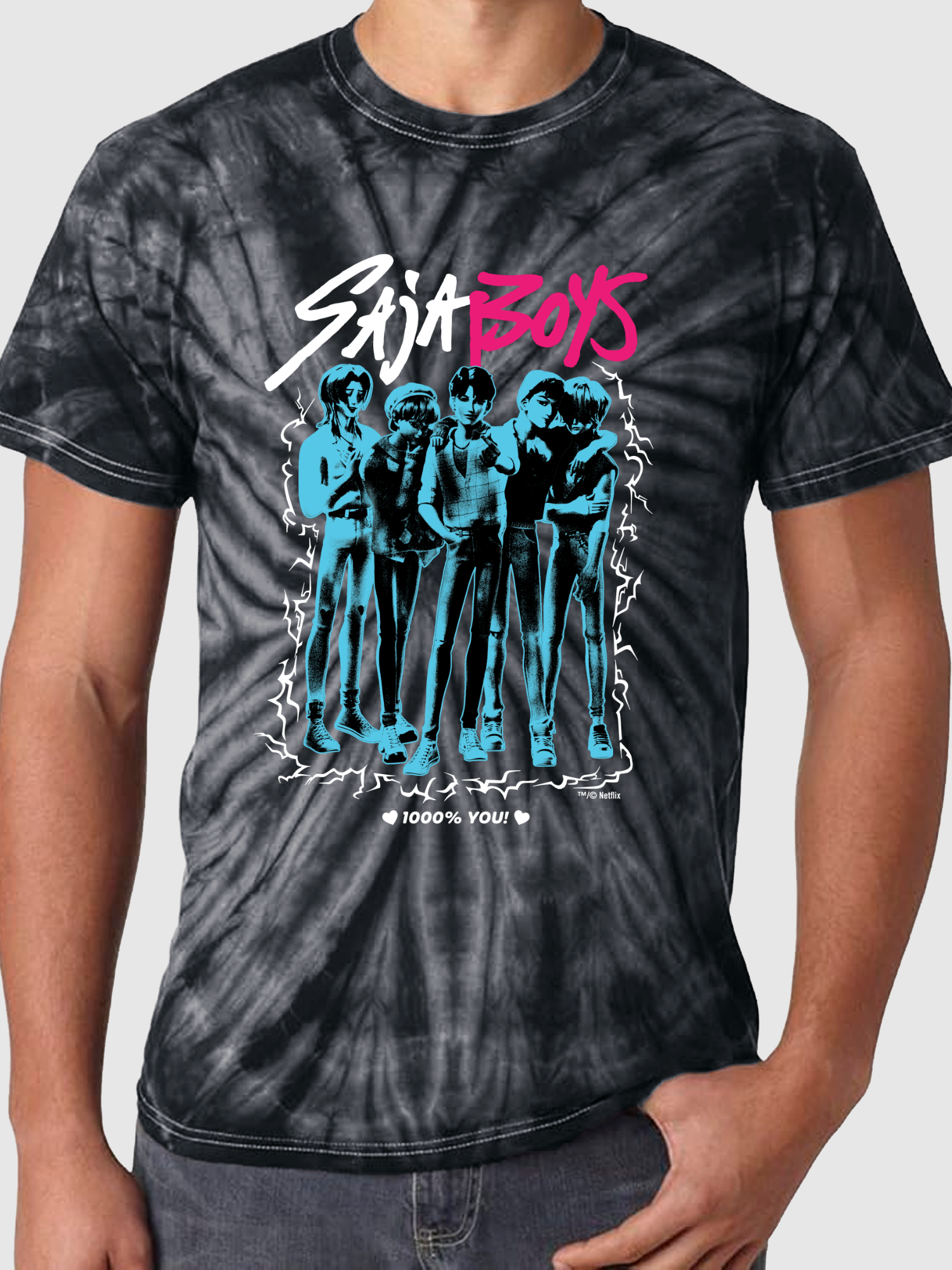 KPop Demon Hunters SAJA BOYS Unisex Tie-Dye T-Shirt