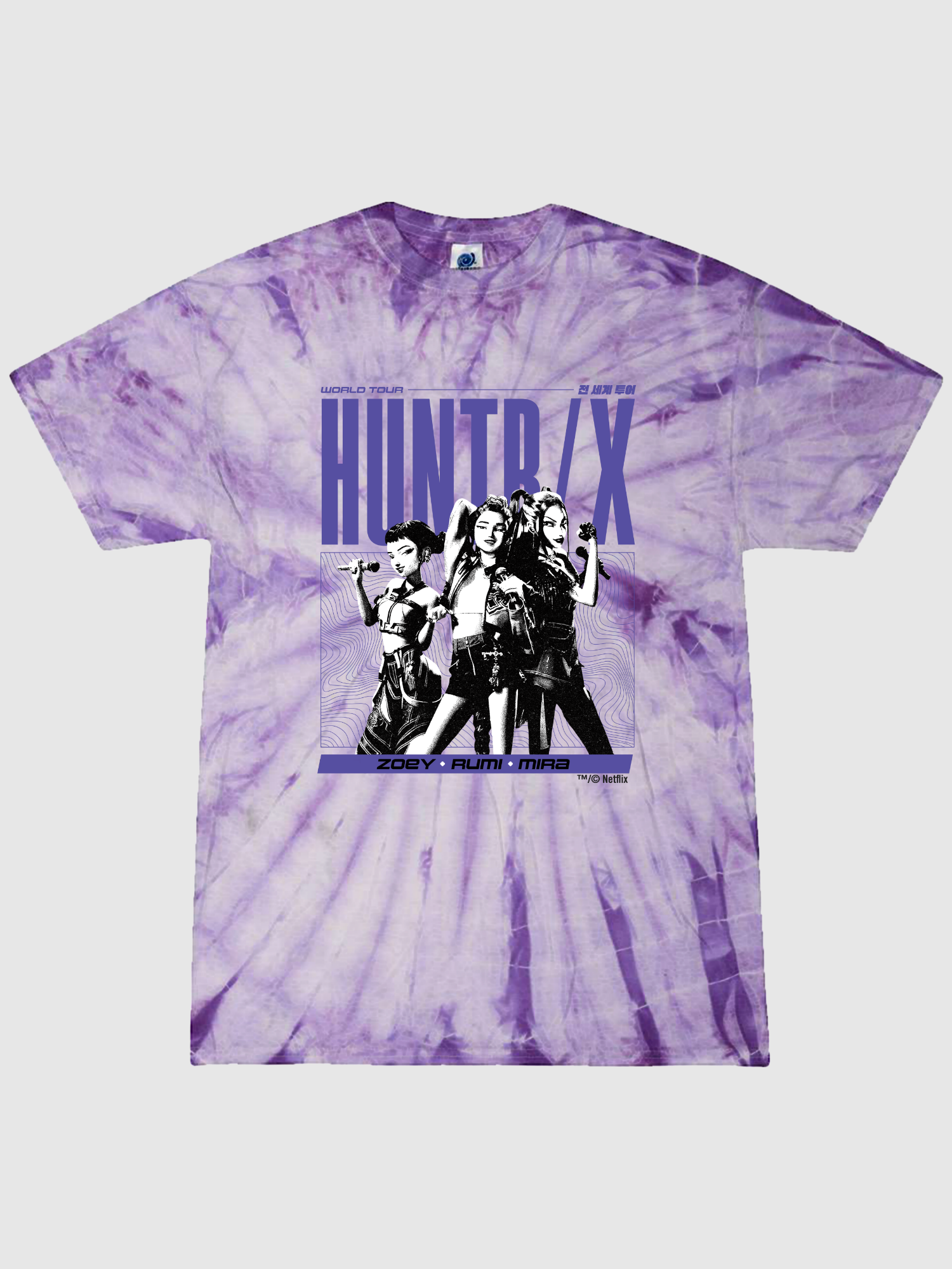 KPop Demon Hunters HUNTR/X Tie-Dye T-Shirt