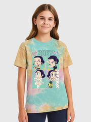 KPop Demon Hunters Zoey Tie-Dye Kids T-Shirt