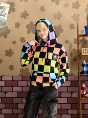 Dandy Emblem Checkered Hoodie