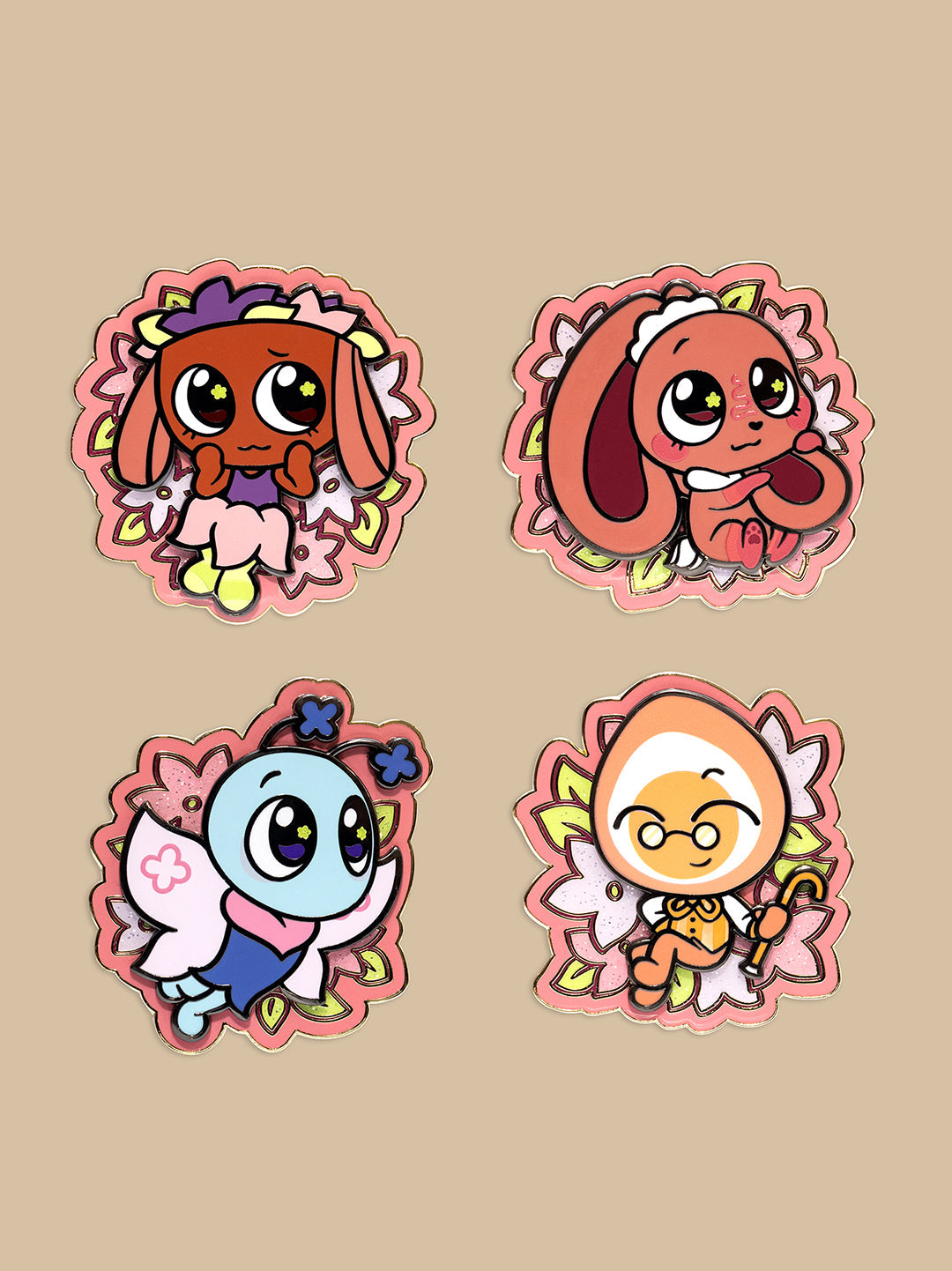 Dandy's World Easter Enamel Pin Set (Pre-Order)