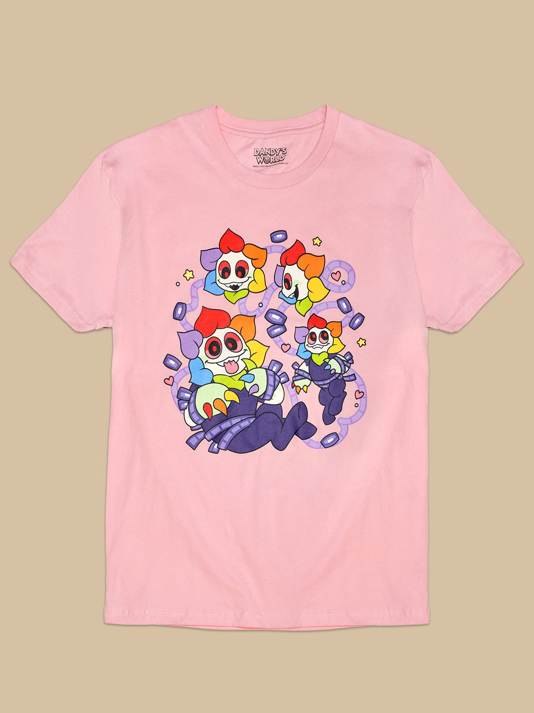 Dandy's World Twisted Dandy Pink Tee cotton t-shirt
