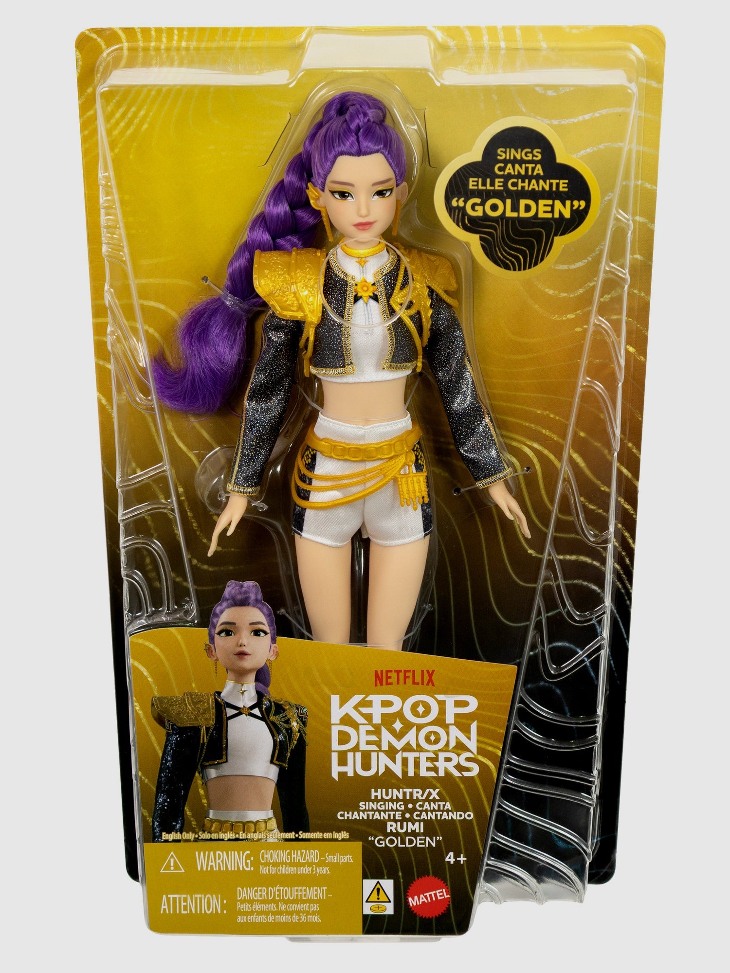 KPop Demon Hunters Mattel Singing Doll Golden Rumi HUNTR/X