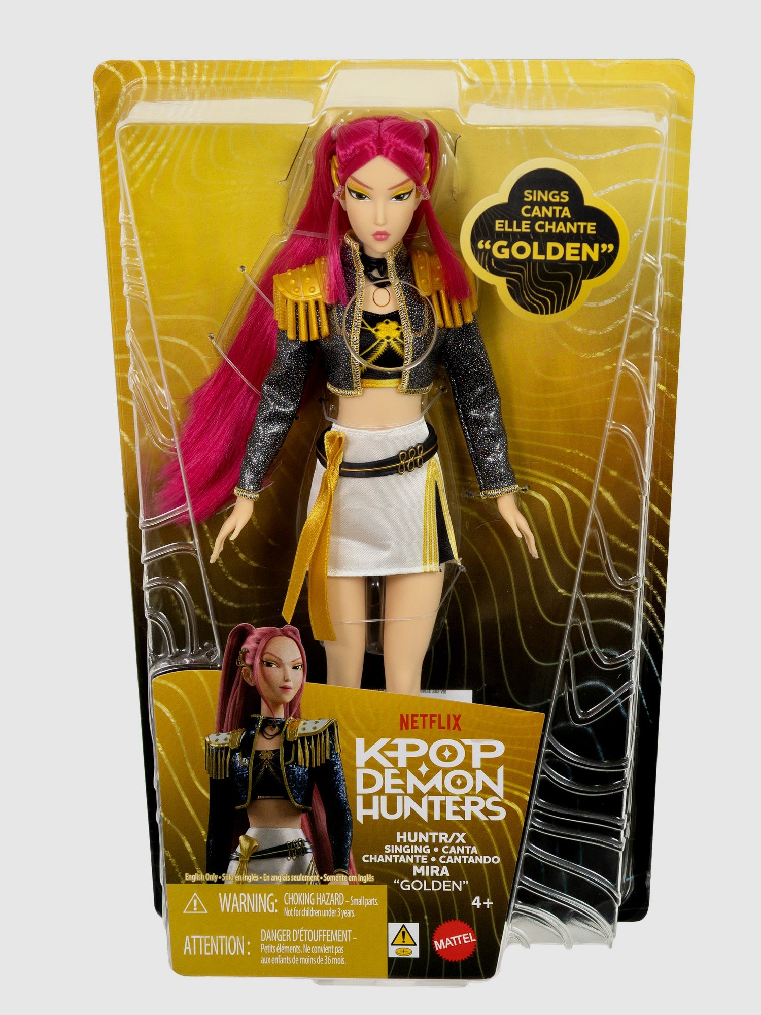 KPop Demon Hunters Mattel Singing Doll Golden Mira HUNTR/X