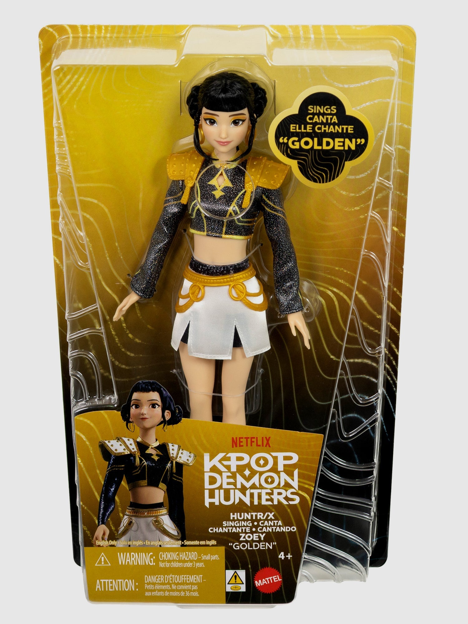 KPop Demon Hunters Mattel Singing Doll Golden Zoey HUNTR/X