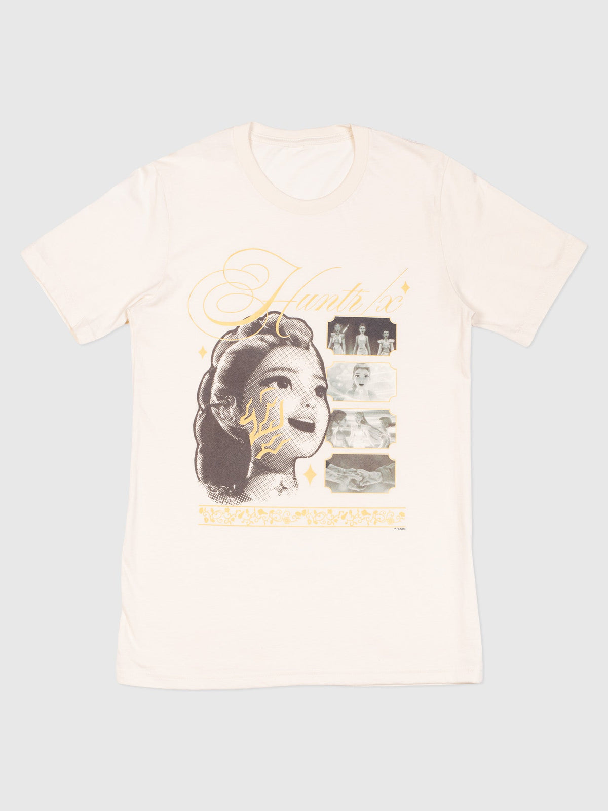 KPop Demon Hunters Liquid Gold Puff Adult T-Shirt HUNTR/X Demon Patterns