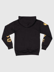 KPop Demon Hunters Gold Foil Youth Full-Zip Hoodie HUNTR/X Icons