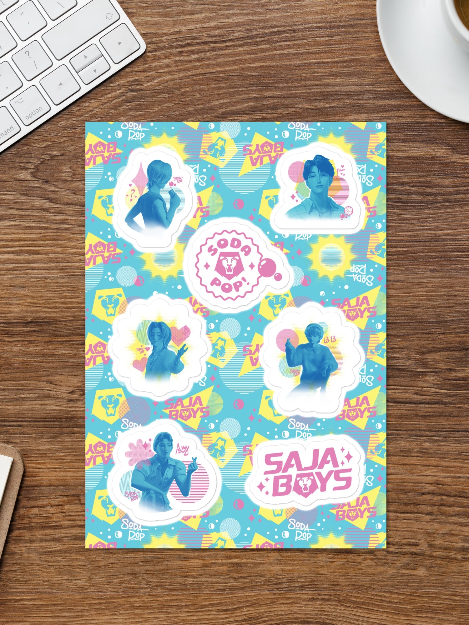 KPop Demon Hunters Sticker Sheet Saja Boys Soda Pop!