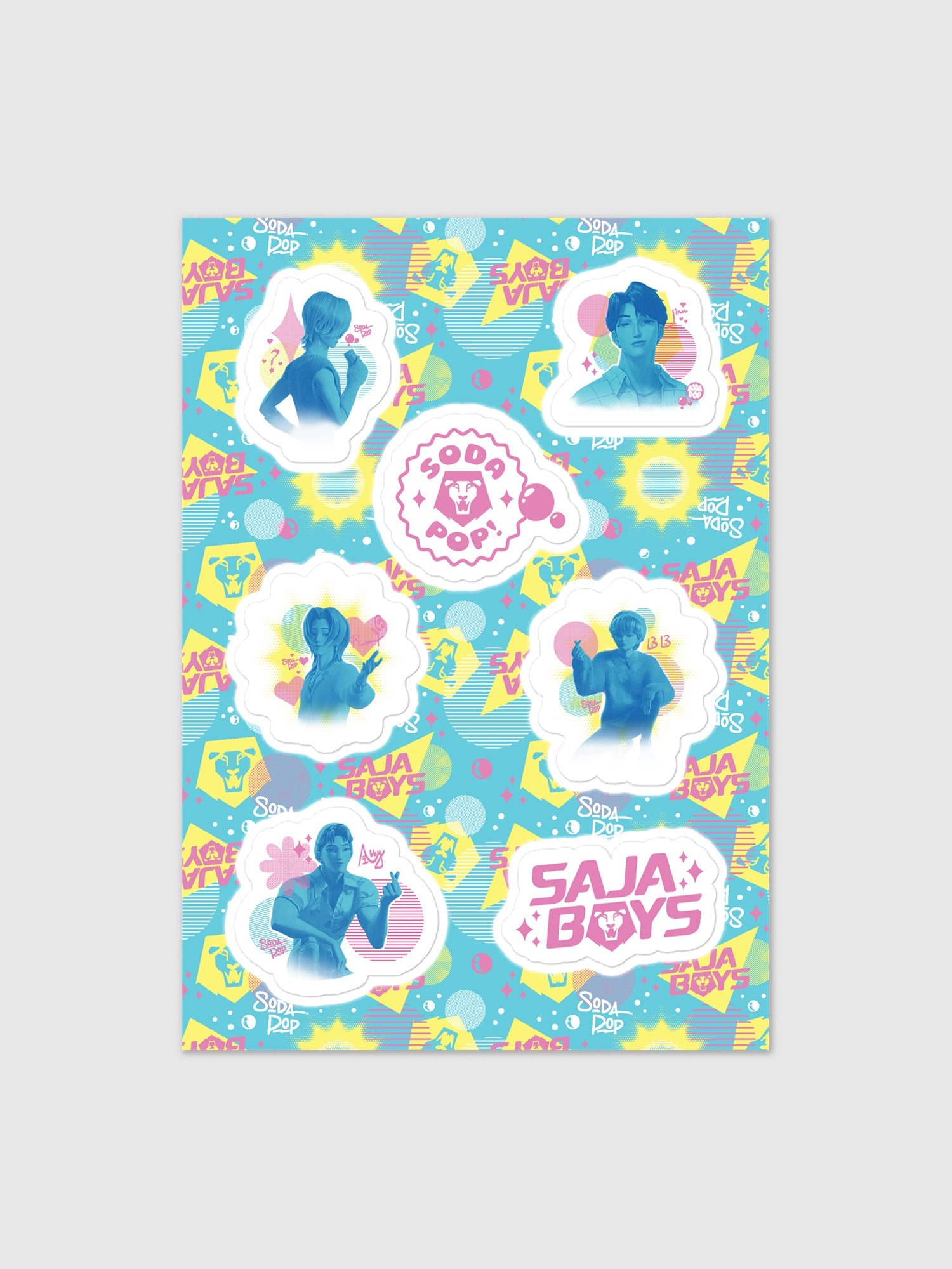 KPop Demon Hunters Sticker Sheet Saja Boys Soda Pop!