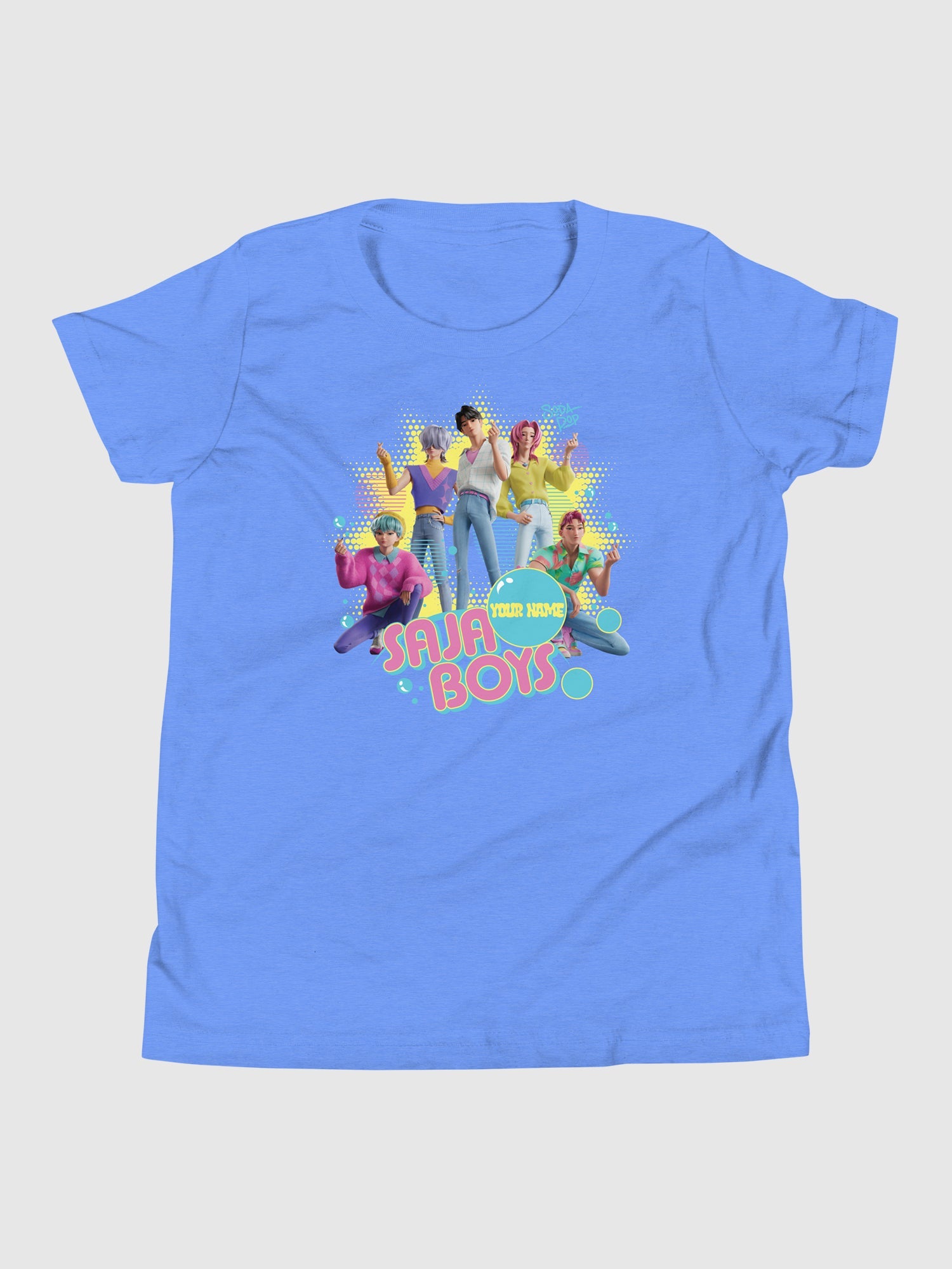 KPop Demon Hunters Personalized Kids T-Shirt Saja Boys Soda Pop!