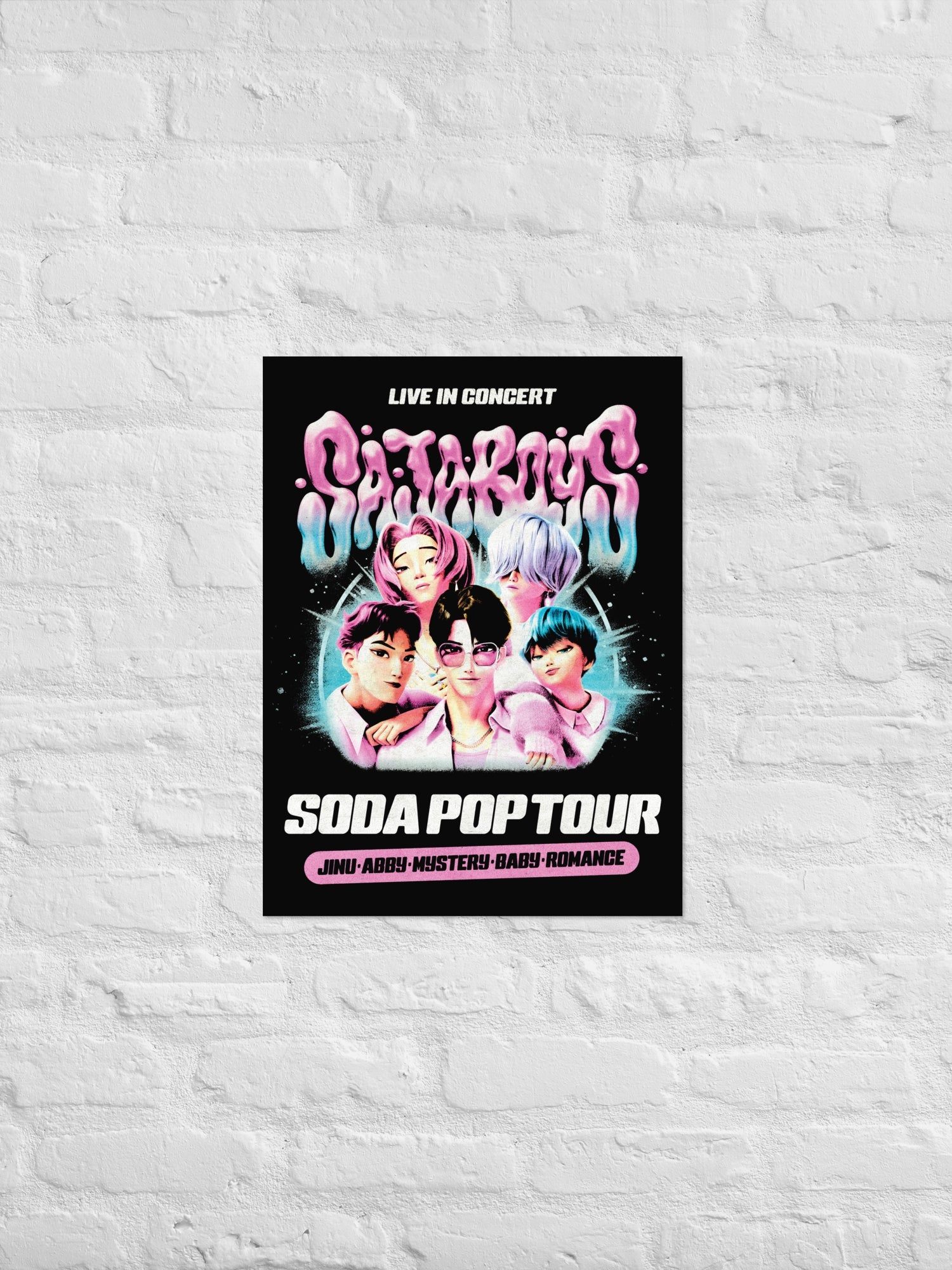 KPop Demon Hunters Poster Saja Boys Soda Pop! Tour